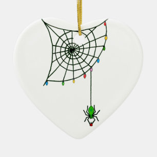 Weihnachtsspinnen-Netz beleuchtet Goth Feiertag Keramikornament