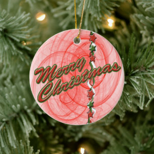 WeihnachtsSpiralen u. -sterne Keramikornament