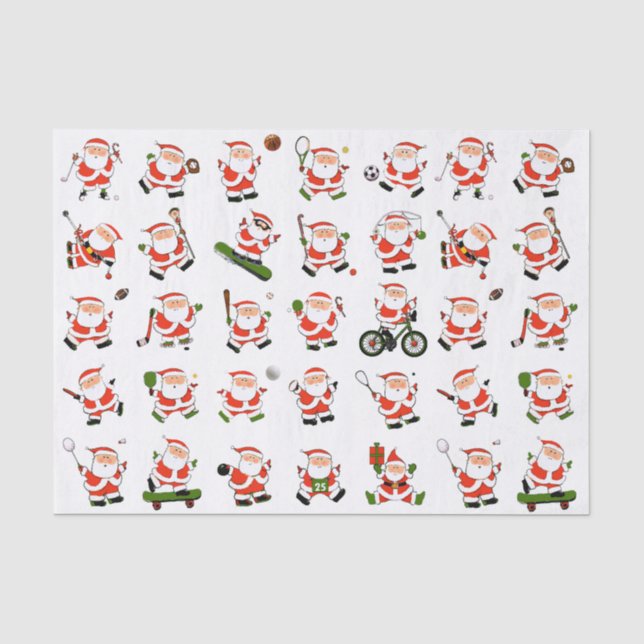 Weihnachtssportfans Seidenpapier (Vorderseite)