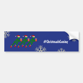 Weihnachtssportler schreiben blau autoaufkleber