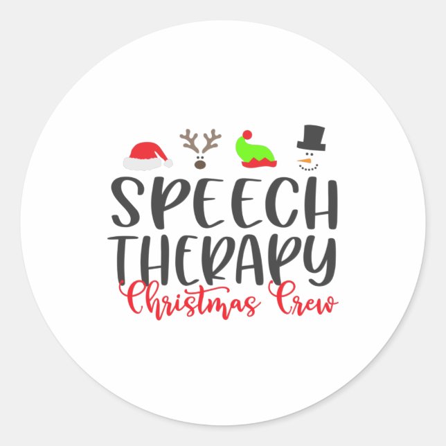 Weihnachtssprechtherapie, Crew Runder Aufkleber (Vorderseite)