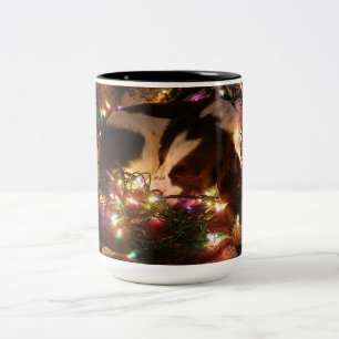 WeihnachtsSpringerSpaniel Zweifarbige Tasse