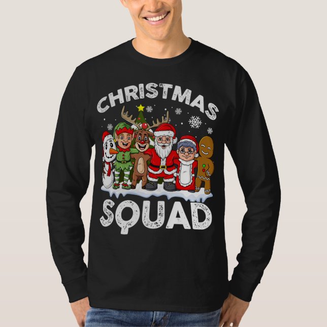WeihnachtsSquad Santa Reindeer Elf Snowman Funny X T-Shirt (Vorderseite)