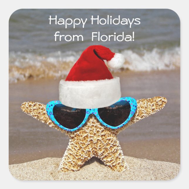 Weihnachtsstäbchen Quadratischer Aufkleber (Vorderseite)