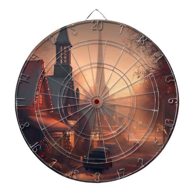 Weihnachtsstadt (4) dartscheibe (vorne)