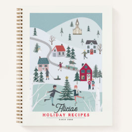 Weihnachtsstadt/Dorf Ferienregion Rezept Notizbuch