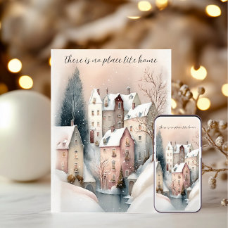 Weihnachtsstadt Feiertagskarte