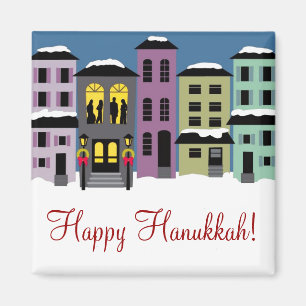 Weihnachtsstadt ~ Magnet Happy Hanukkah