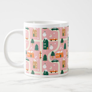 Weihnachtsstadt - Urlaubsplanmuster Jumbo-Tasse