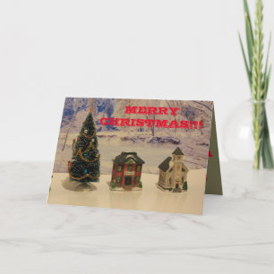 Weihnachtsstadtweihnachtskarte Feiertagskarte
