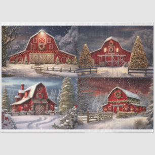 Weihnachtsstall Collage 1 Dekoupage Paper Seidenpapier