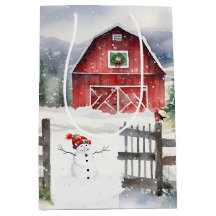 Weihnachtsstall mit Schneemann