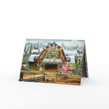 Weihnachtsstall Weihnachtskarte 5"x7"