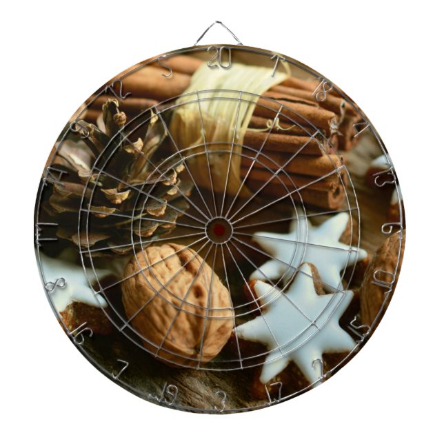 Weihnachtsstangen und Sterne Dartscheibe (vorne)