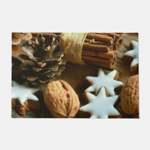 Weihnachtsstangen und Sterne Fußmatte