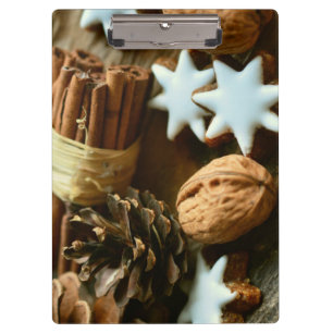Weihnachtsstangen und Sterne Klemmbrett