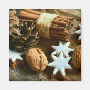 Weihnachtsstangen und Sterne Magnet