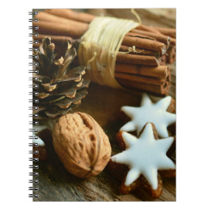 Weihnachtsstangen und Sterne Notizblock