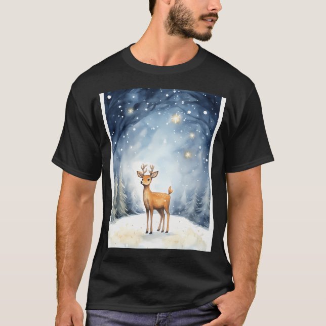 Weihnachtsstar Reindeer Joy T-Shirt (Vorderseite)