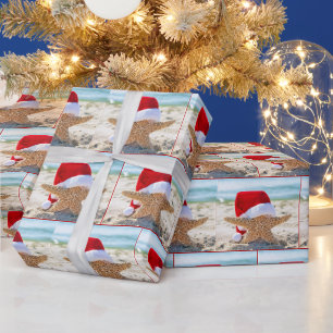 Weihnachtsstarfisch in Sand Geschenkpapier
