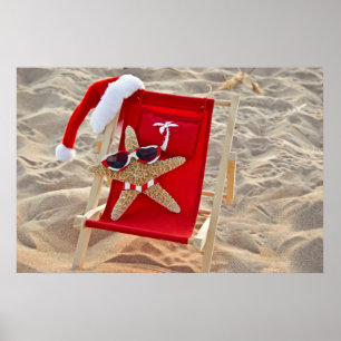 Weihnachtsstarfish auf dem Strand Poster
