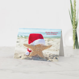 Weihnachtsstarre mit Weihnachtsmannmütze Karte