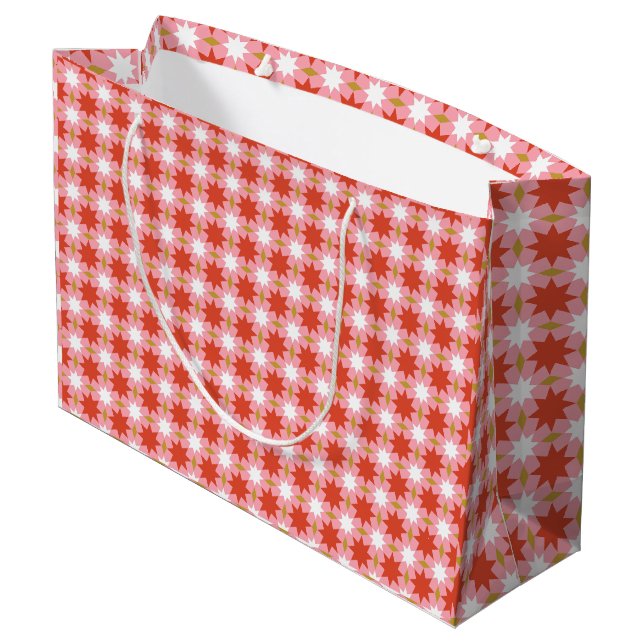 Weihnachtsstars 1 große geschenktüte (Rückseite Schrägansicht)