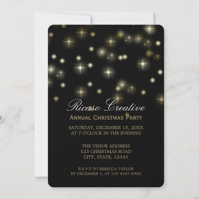 Weihnachtsstars Festivals Corporate Party Einladung (Vorderseite)