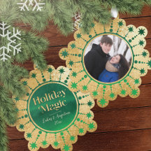 Weihnachtsstars: Grün und Gold