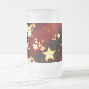 Weihnachtsstars Mattiert 16 oz Mattierte Glass-Tas Mattglas Bierglas