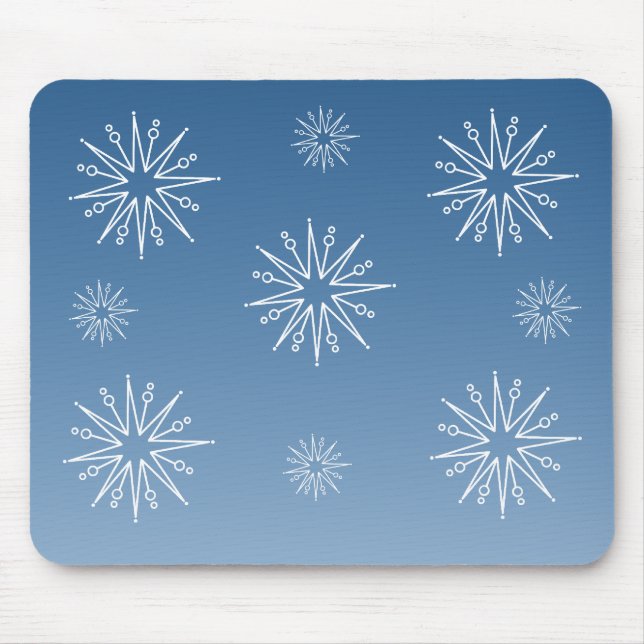 Weihnachtsstars Mousepad, blau Mousepad (Vorne)