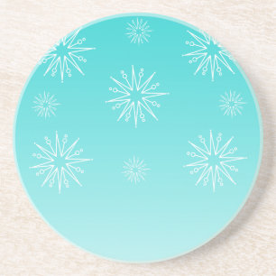 Weihnachtsstars-Untersetzer, Aqua Sandstein Untersetzer