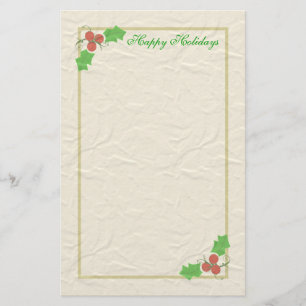 Weihnachtsstechpalmen-Briefpapier Briefpapier