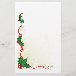 Weihnachtsstechpalmen-Grenze Briefpapier