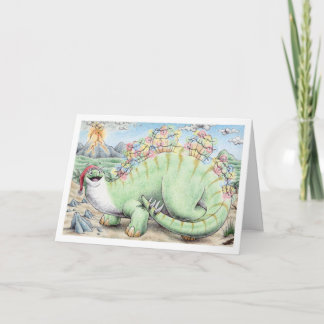 WeihnachtsStegosaurus Feiertagskarte