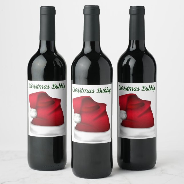 Weihnachtsstempel Weinetikett (Flaschen)