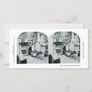 Weihnachtsstereoview - Vintag Feiertagskarte