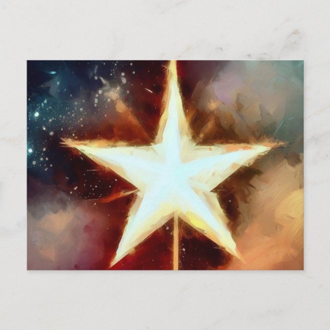 Weihnachtsstern 1 feiertagspostkarte (Vorderseite)