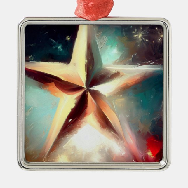 Weihnachtsstern 2 ornament aus metall (Vorne)