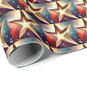 Weihnachtsstern 4 geschenkpapier