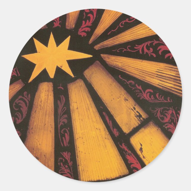 Weihnachtsstern - Aufkleber (Vorderseite)