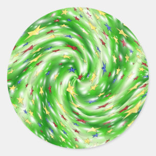 Weihnachtsstern-Aufkleber Runder Aufkleber