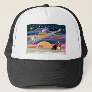 Weihnachtsstern - Basset Hound 1 Truckerkappe