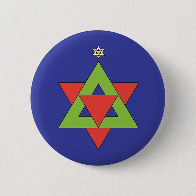 Weihnachtsstern Button (Vorderseite)