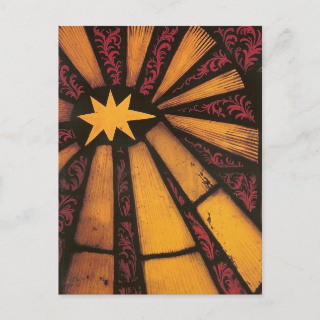 Weihnachtsstern Feiertagspostkarte (Vorderseite)