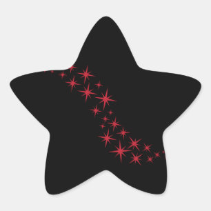 Weihnachtsstern Flourish Stern-Aufkleber