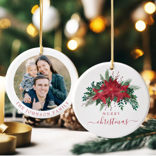 Weihnachtsstern-Foto Weihnachten Keramik Ornament