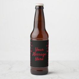 Weihnachtsstern Geblüht Bierflaschenetikett