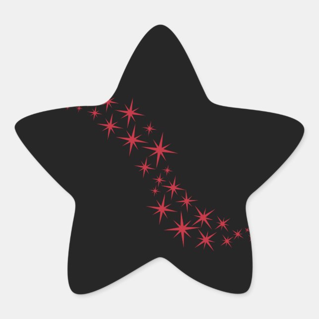 Weihnachtsstern Geblüht Stern-Aufkleber (Vorderseite)