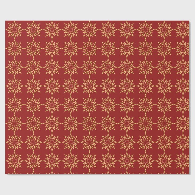 Weihnachtsstern Geschenkpapier (Flach)